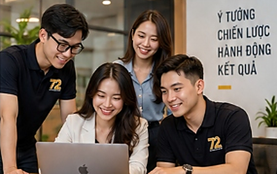 Đội ngũ 72Agency làm việc thực chiến tại văn phòng Vũng Tàu